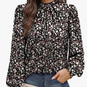Amazon Black Floral Women's Blouse